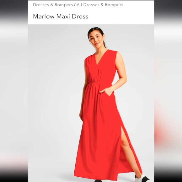 Athleta Dresses & Skirts - Athleta Red Maxi Dress, Sz S